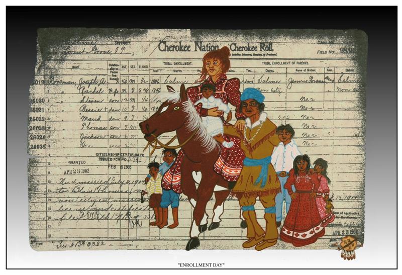 Egypt had its locusts, Asiatic countries their cholera, England its black plague.  But it was left for unfortunate Indian Territory to be afflicted with the worse scourge of the 19th century, the Dawes Commission. - Enrolled Oklahoma Indian  